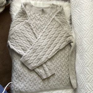 Peace love world cable sweater